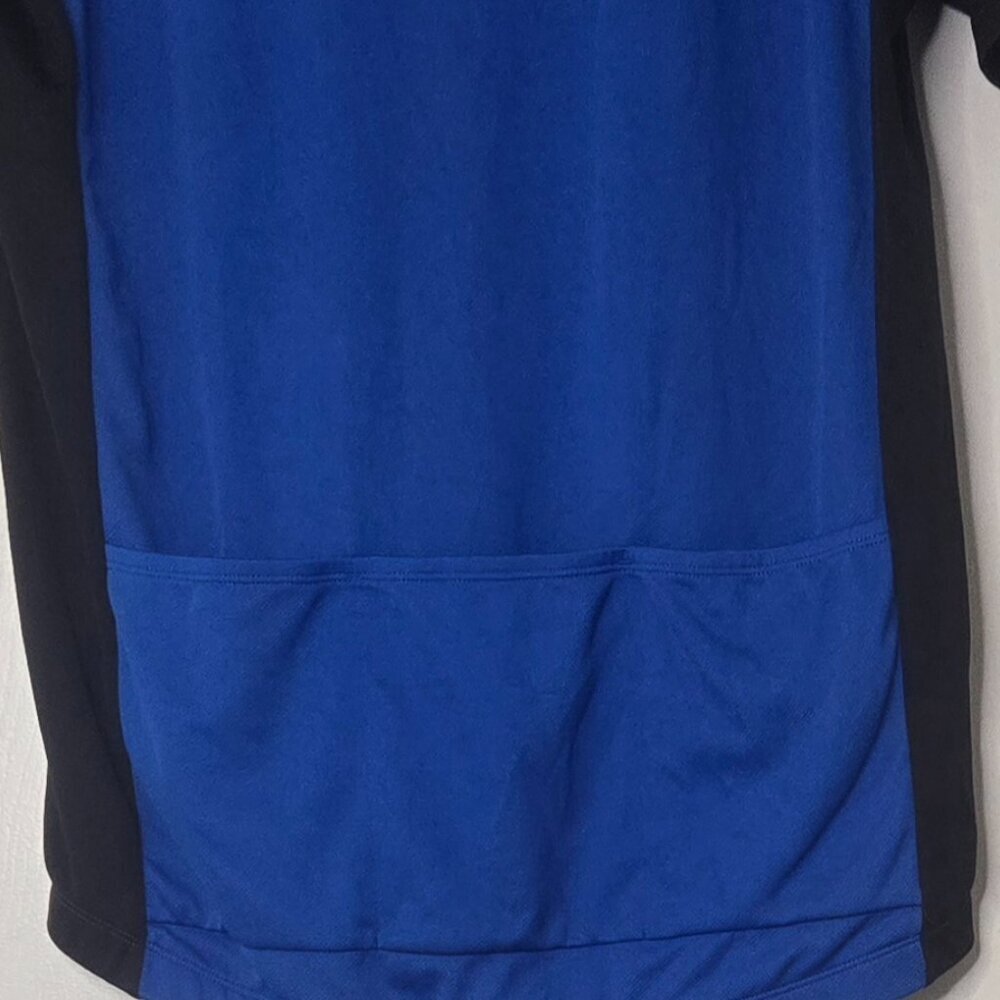 Performance Elite Men's Cycling Jersey Blue/Black Full Zip Road Bike Shirt - Picture 6 of 8